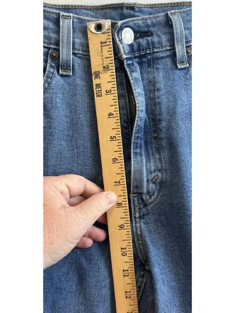 Levis 505 Jeans Mens 34x32 Dark Wash Straight Leg Stretch Denim Classic Pants